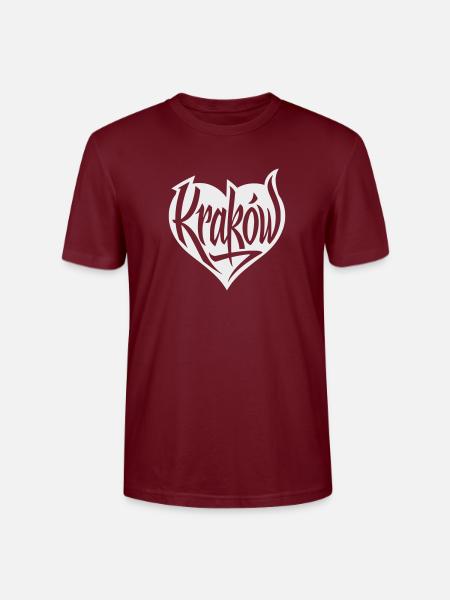 Krakau, Krakow Herz Graffiti - Stanley/Stella Unisex Bio-T-Shirt CRAFTER - Burgunderrot