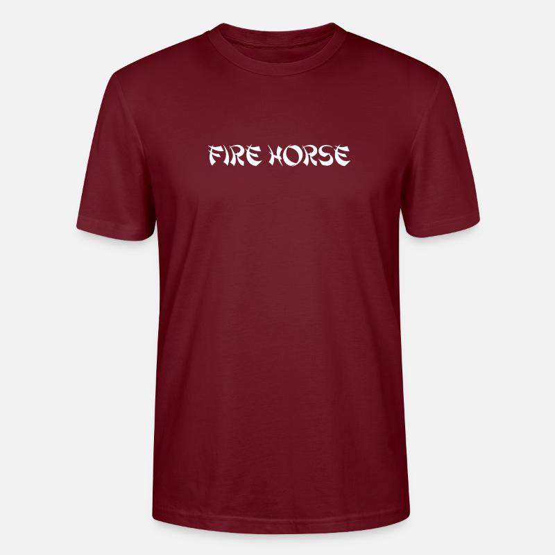 Cheval de Feu Astrologie Chinoise 2026 - T-shirt bio CRAFTER Stanley Stella Unisexe - bordeaux