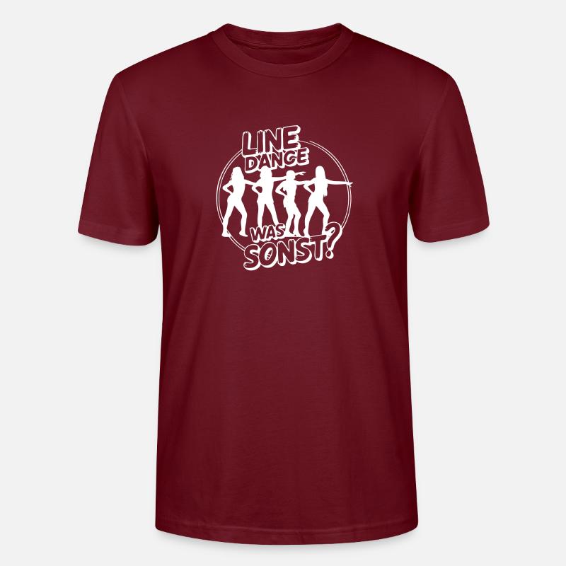 Line dancing, what else? - Stanley/Stella CRAFTER Unisex Organic T-Shirt - burgundy