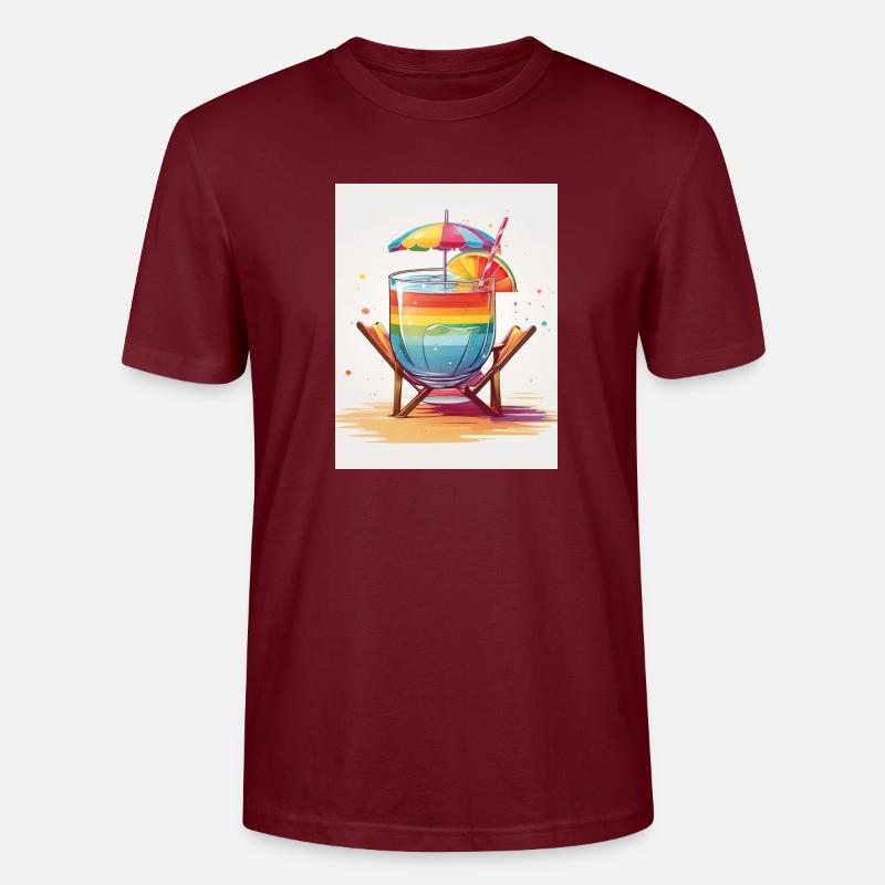 Regenbogen-Cocktail - Stanley/Stella Unisex Bio-T-Shirt CRAFTER - Burgunderrot