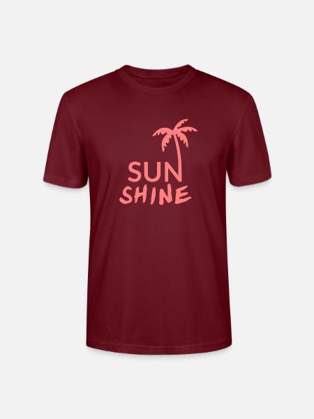 SUN SHINE - Stanley/Stella Unisex Bio-T-Shirt CRAFTER - Burgunderrot