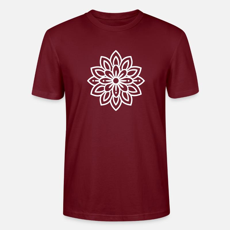 Mandala Blüte Icon - Stanley/Stella Unisex Bio-T-Shirt CRAFTER - Burgunderrot