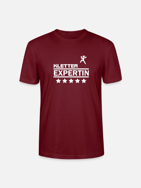 kletter expertin - Stanley/Stella Unisex Bio-T-Shirt CRAFTER - Burgunderrot