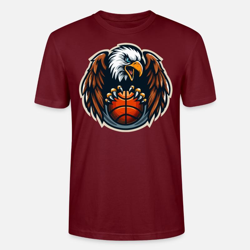 Équipe de basket-ball Eagle - T-shirt bio CRAFTER Stanley Stella Unisexe - bordeaux