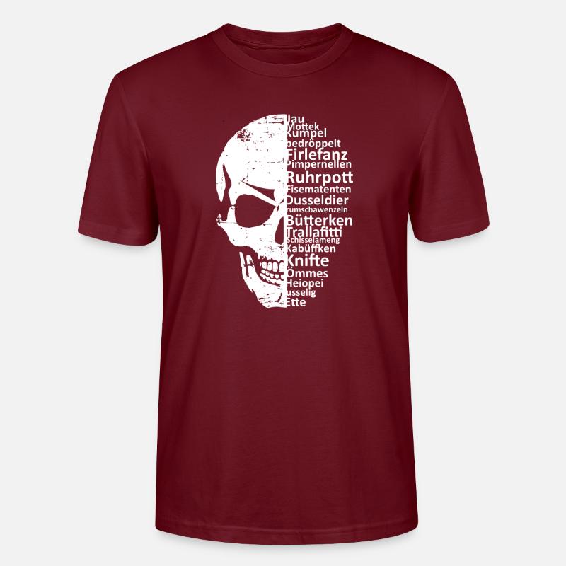 Ruhrpottskull - Stanley/Stella Unisex Bio-T-Shirt CRAFTER - Burgunderrot