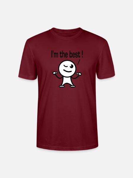 i'm the best - Stanley/Stella CRAFTER Unisex Organic T-Shirt - burgundy
