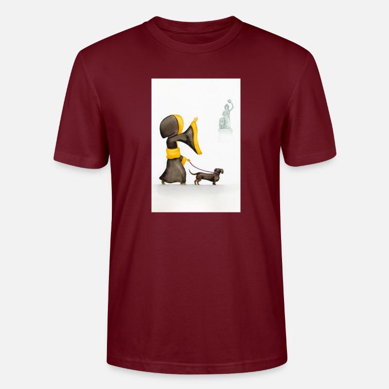 Münchner Kindl avec Teckel et Bavière - T-shirt bio CRAFTER Stanley Stella Unisexe - bordeaux