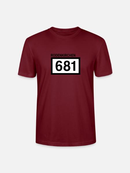 Rheinkilometer Rodenkirchen - Stanley/Stella Unisex Bio-T-Shirt CRAFTER - Burgunderrot