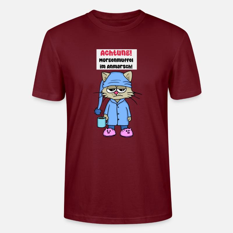 Morgenmuffel - Stanley/Stella Unisex Bio-T-Shirt CRAFTER - Burgunderrot