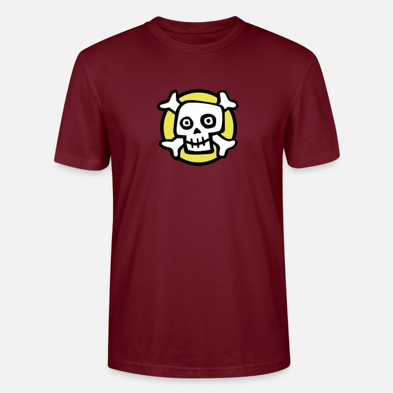 comic_skull_072011_b_3c - T-shirt bio CRAFTER Stanley Stella Unisexe - bordeaux