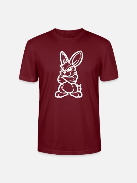 hase comic - Stanley/Stella Unisex Bio-T-Shirt CRAFTER - Burgunderrot