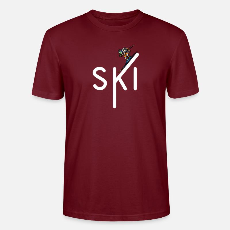 Ski Time - T-shirt bio CRAFTER Stanley Stella Unisexe - bordeaux