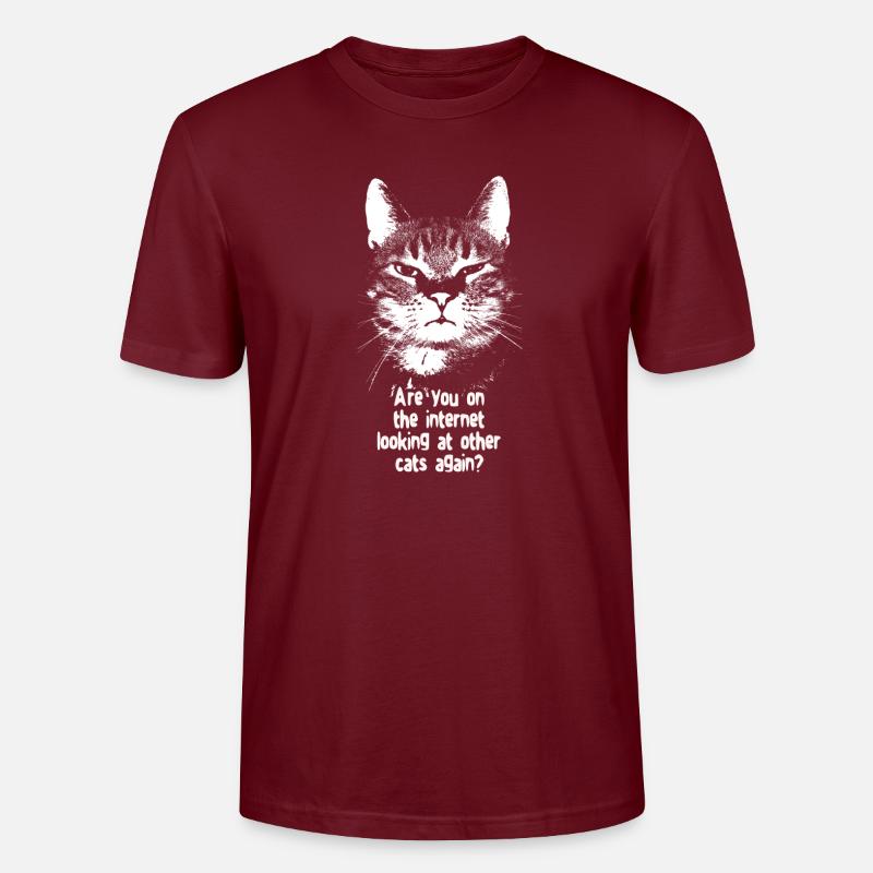 Internet-Katze - Stanley/Stella Unisex Bio-T-Shirt CRAFTER - Burgunderrot