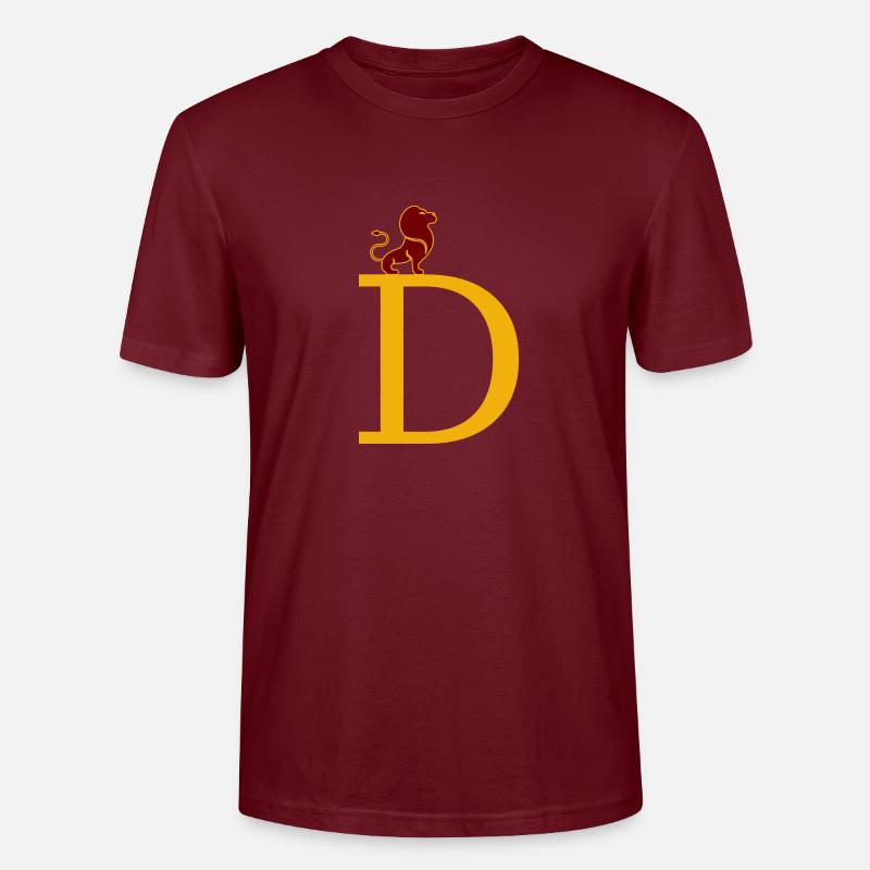 lettre D - T-shirt bio CRAFTER Stanley Stella Unisexe - bordeaux