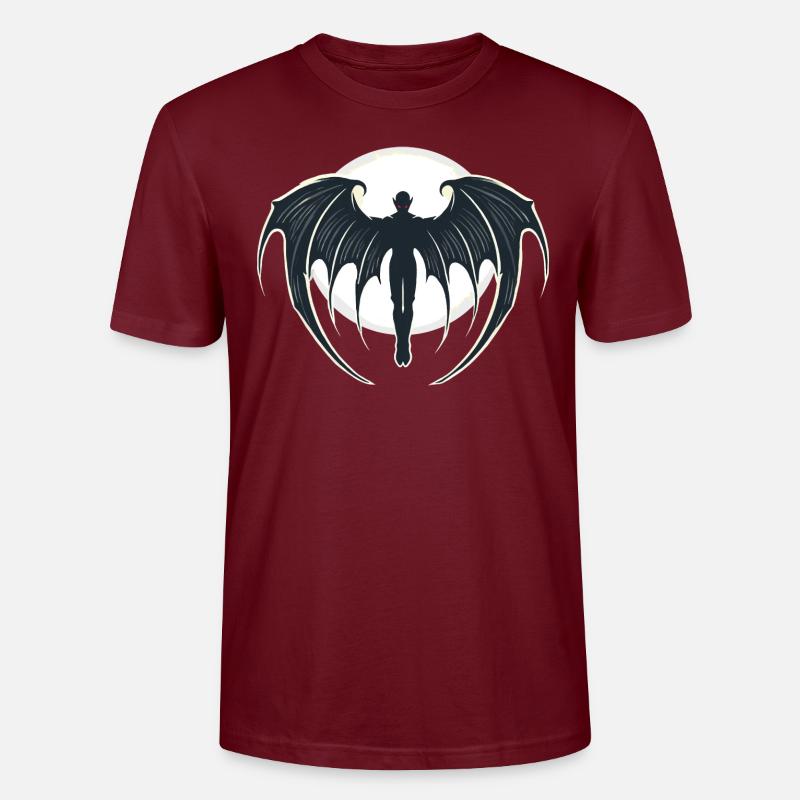Vampir, Halloween, Mond - Stanley/Stella Unisex Bio-T-Shirt CRAFTER - Burgunderrot