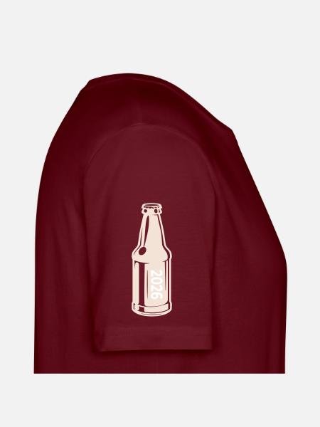 Bier 2026 Bierflasche - Stanley/Stella Unisex Bio-T-Shirt CRAFTER - Burgunderrot