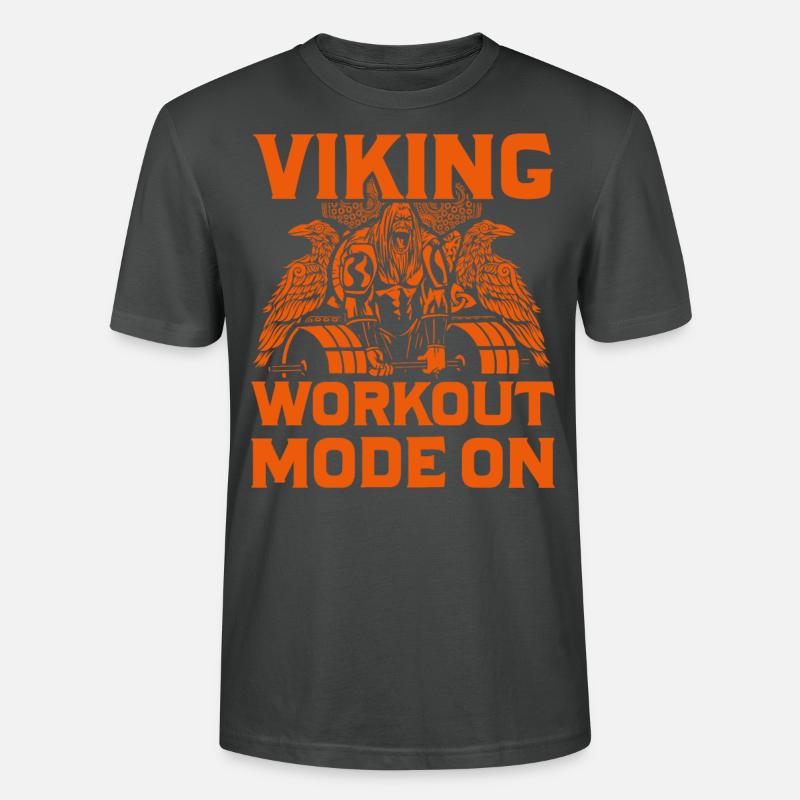 Viking Workout Modus Ein - Stanley/Stella Unisex Bio-T-Shirt CRAFTER - Anthrazit