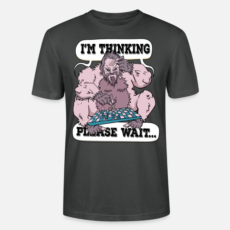 I'm thinking please wait Chess - Stanley/Stella CRAFTER Unisex Organic T-Shirt - anthracite