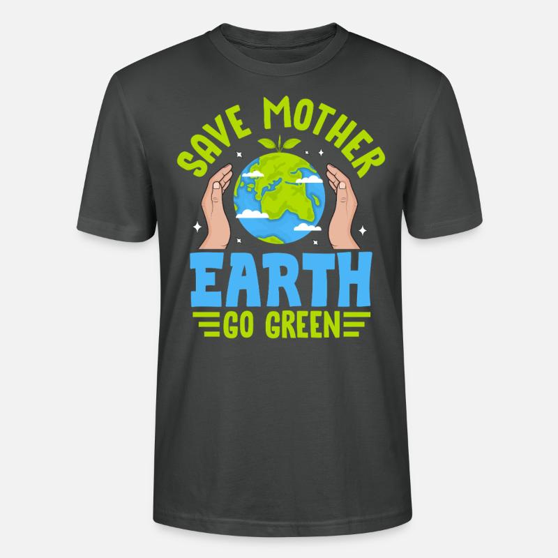 Rettet Mutter Erde, wird grün - Stanley/Stella Unisex Bio-T-Shirt CRAFTER - Anthrazit