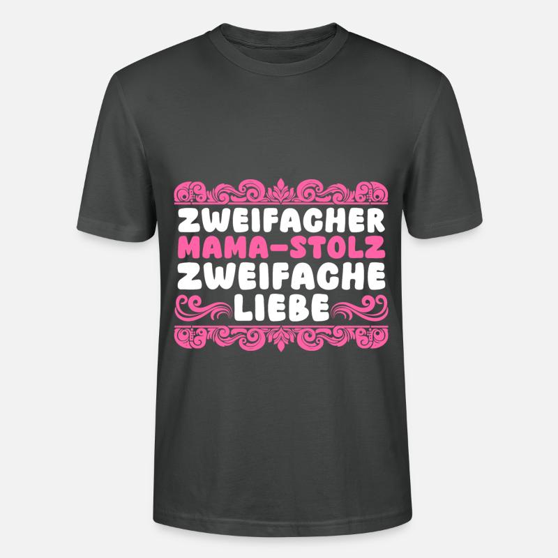 Mama Von 2 Kindern - Stanley/Stella Unisex Bio-T-Shirt CRAFTER - Anthrazit