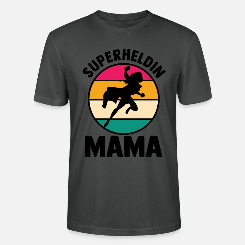Mutter Superheldin Mama - Stanley/Stella Unisex Bio-T-Shirt CRAFTER - Anthrazit