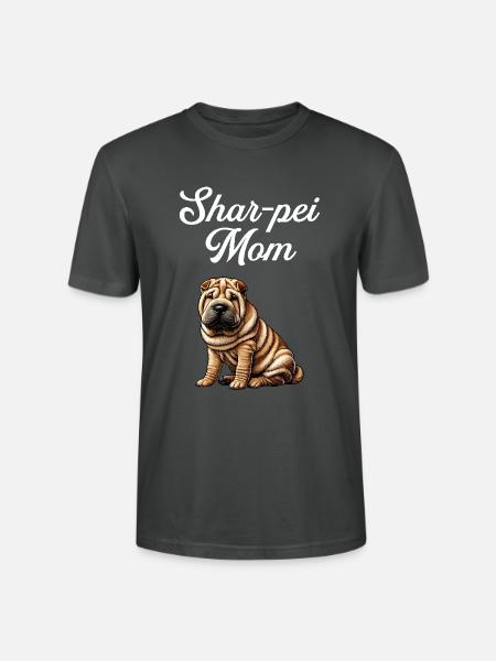 Chinese dog Shar-Pei mom - Stanley/Stella Unisex Bio-T-Shirt CRAFTER - Anthrazit