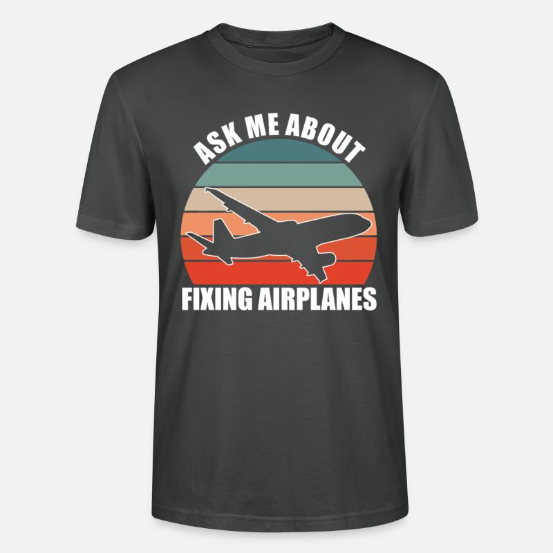 Flugzeugmechaniker Fixing - Stanley/Stella Unisex Bio-T-Shirt CRAFTER - Anthrazit