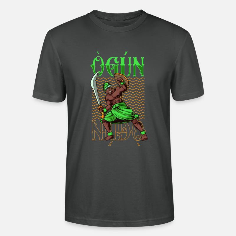 Yoruba Gott - Ogun - Stanley/Stella Unisex Bio-T-Shirt CRAFTER - Anthrazit
