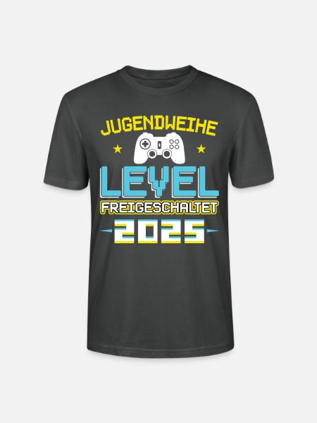 Jugendweihe 2025 Mädchen Junge - Stanley/Stella Unisex Bio-T-Shirt CRAFTER - Anthrazit