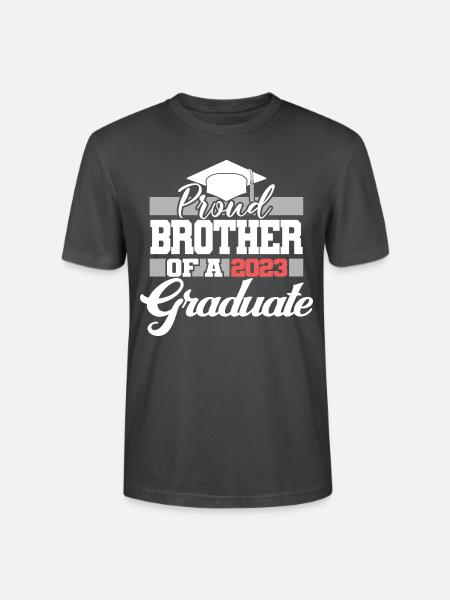 Stolzer Bruder eines Abschlussgeschenks 2023 - Stanley/Stella Unisex Bio-T-Shirt CRAFTER - Anthrazit