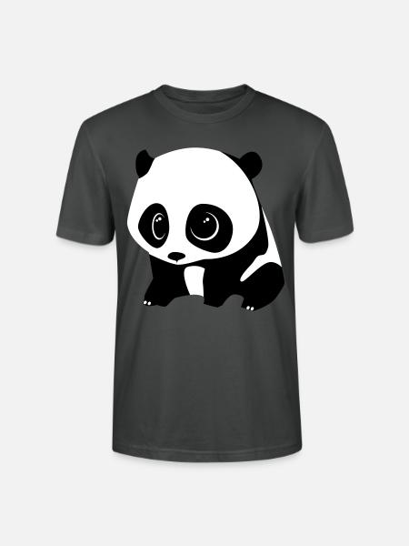 panda baby - Stanley/Stella Unisex Bio-T-Shirt CRAFTER - Anthrazit
