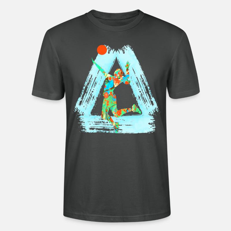 volleyball player e 4 - Stanley/Stella CRAFTER Unisex Organic T-Shirt - anthracite