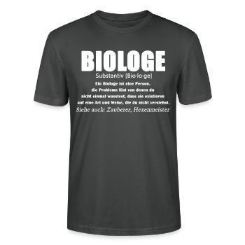 Biologe - Biologen Definition - Stanley/Stella Unisex Bio-T-Shirt CRAFTER - Anthrazit - Vorne - Alina (178cm) & Michal (187cm)