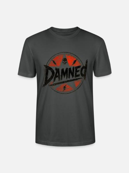 VERDAMMT — Punk Skull - Stanley/Stella Unisex Bio-T-Shirt CRAFTER - Anthrazit