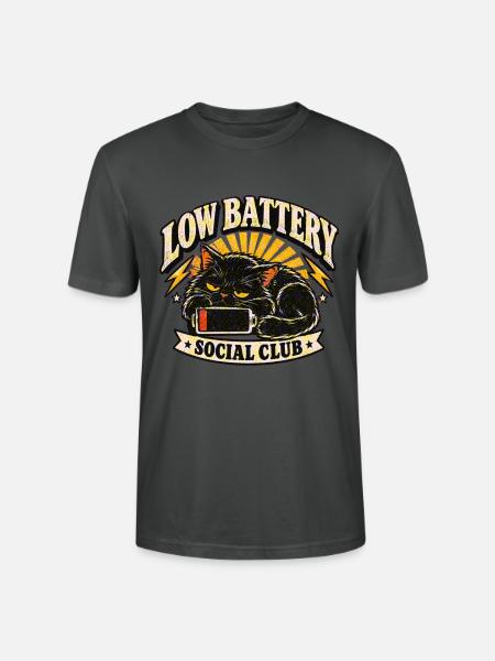 Low Battery Social Club - Stanley/Stella Unisex Bio-T-Shirt CRAFTER - Anthrazit