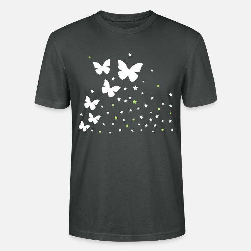 Schmetterlinge & Sternchen - Stanley/Stella Unisex Bio-T-Shirt CRAFTER - Anthrazit