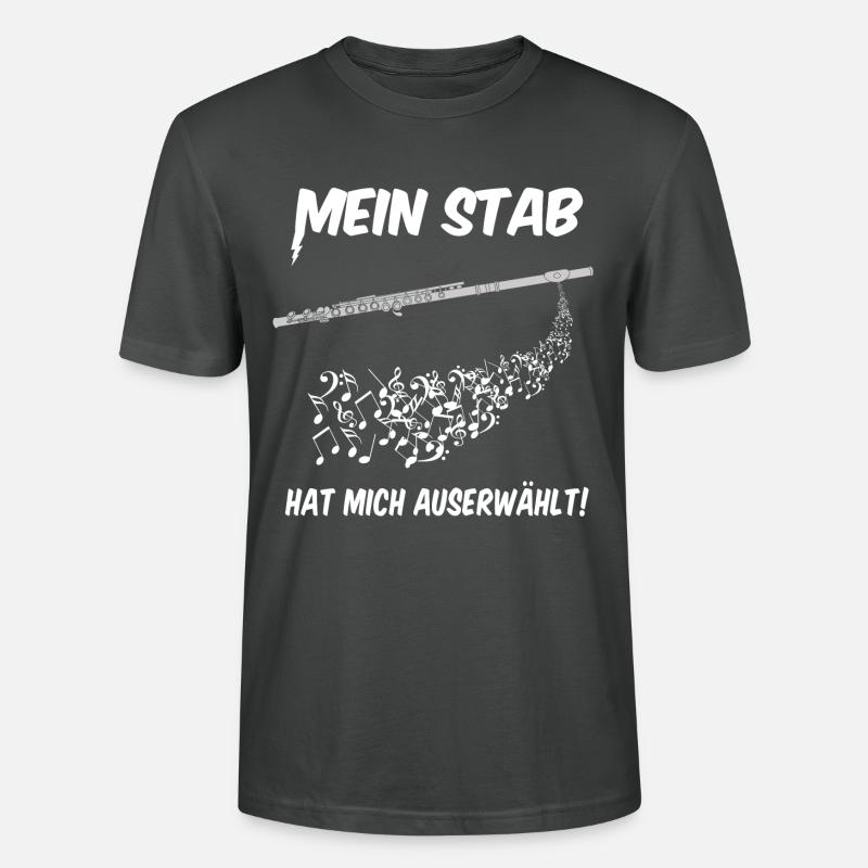 Querflöte - auserwählt - Stanley/Stella Unisex Bio-T-Shirt CRAFTER - Anthrazit