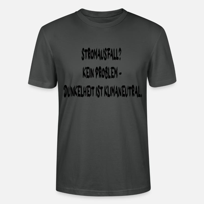 Stromausfall - Stanley/Stella Unisex Bio-T-Shirt CRAFTER - Anthrazit