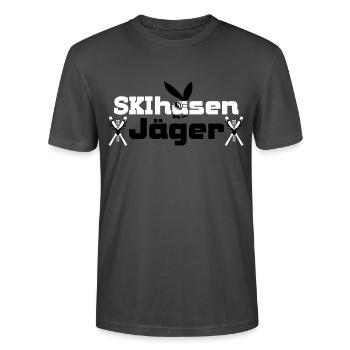skihasen jaeger - Stanley/Stella Unisex Bio-T-Shirt CRAFTER - Anthrazit - Vorne - Alina (178cm) & Michal (187cm)
