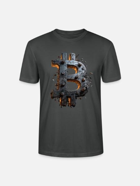 Bitcoin Design für BTC Fans - Stanley/Stella Unisex Bio-T-Shirt CRAFTER - Anthrazit