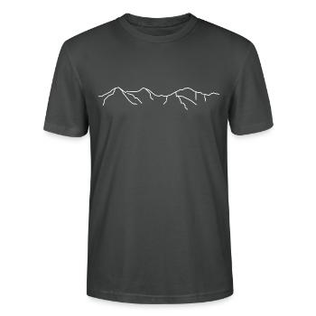 Eiger-Mönch-Jungfrau - Stanley/Stella Unisex Bio-T-Shirt CRAFTER - Anthrazit - Vorne - Alina (178cm) & Michal (187cm)