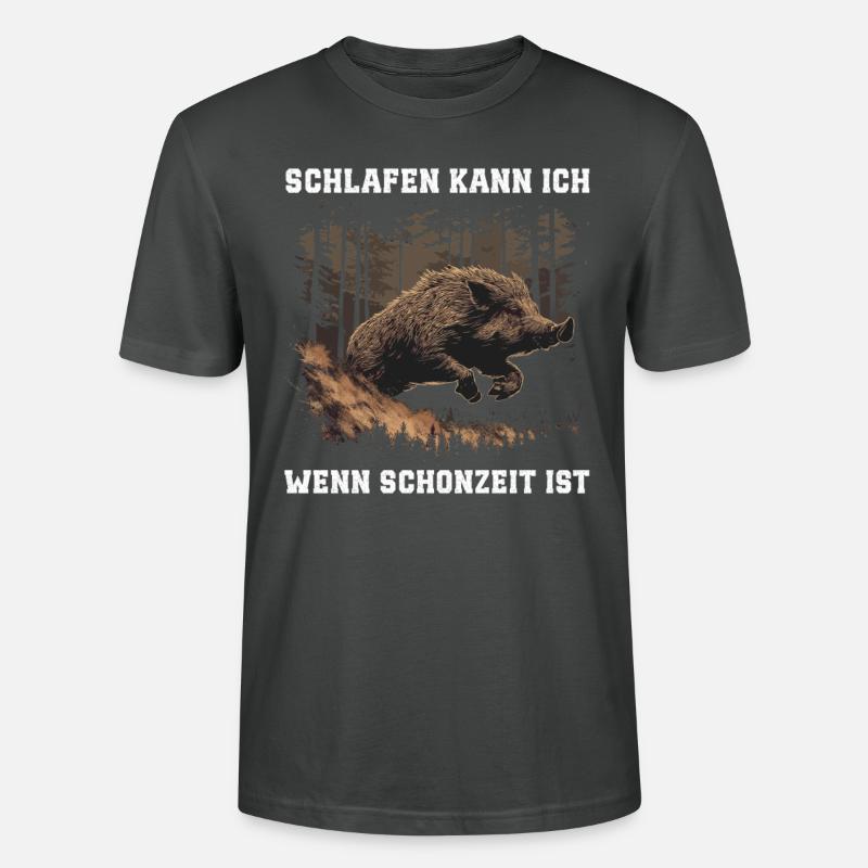 Chasse Saison Fermée - T-shirt bio CRAFTER Stanley Stella Unisexe - charbon