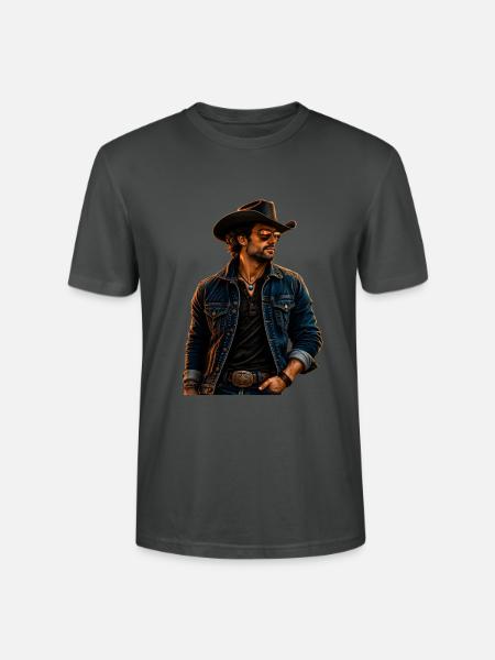 Cowboy Western Style - Stanley/Stella Unisex Bio-T-Shirt CRAFTER - Anthrazit