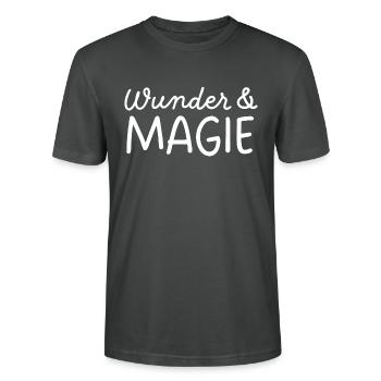 Wunder & Magie - Stanley/Stella Unisex Bio-T-Shirt CRAFTER - Anthrazit - Vorne - Alina (178cm) & Michal (187cm)