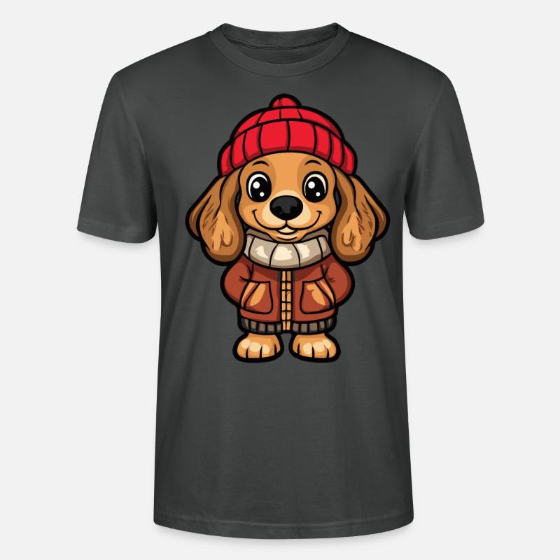 Cocker Spaniel Chien Élégant - T-shirt bio CRAFTER Stanley Stella Unisexe - charbon