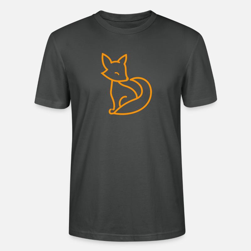 Fuchs Logo, Rotfuchs Symbol, Tier - Stanley/Stella Unisex Bio-T-Shirt CRAFTER - Anthrazit