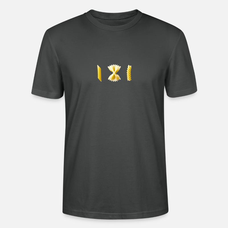 Pasta Teigwaren Geschenk Geschenkidee - Stanley/Stella Unisex Bio-T-Shirt CRAFTER - Anthrazit