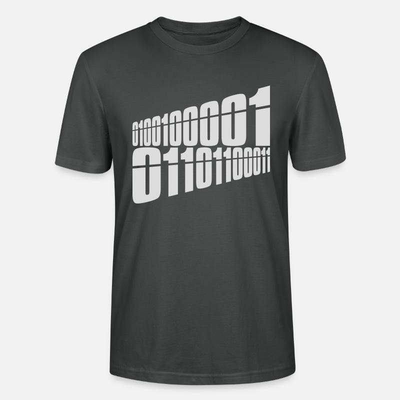 Binär Code Programm Sprache - Stanley/Stella Unisex Bio-T-Shirt CRAFTER - Anthrazit