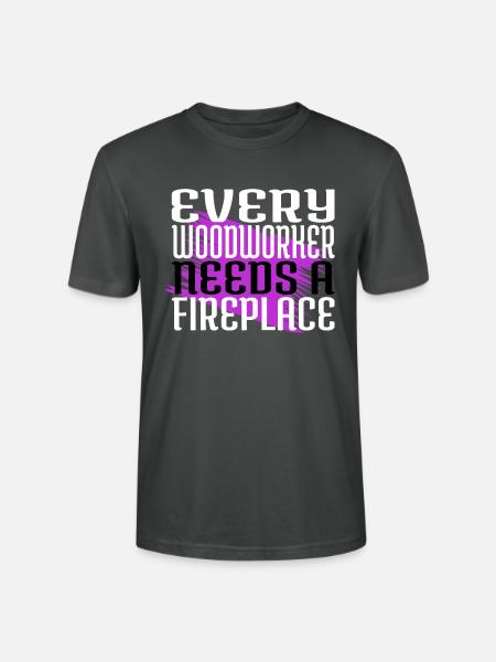 carpenter funny tshirts statement lumber - Stanley/Stella Unisex Bio-T-Shirt CRAFTER - Anthrazit