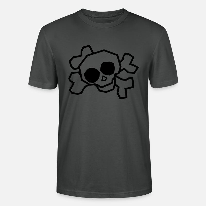 skull Schädel Totenkopf - Stanley/Stella Unisex Bio-T-Shirt CRAFTER - Anthrazit